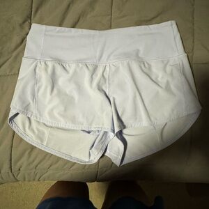 LULULEMON HR speed up shorts 2.5inseam in PASTEL BLUE